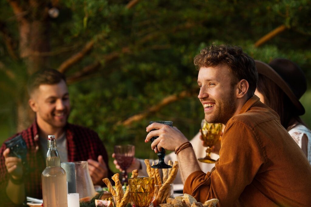 fancy party in the woods