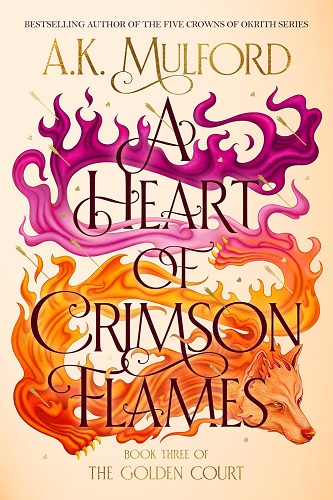 the book cover for a heart of crimson flames